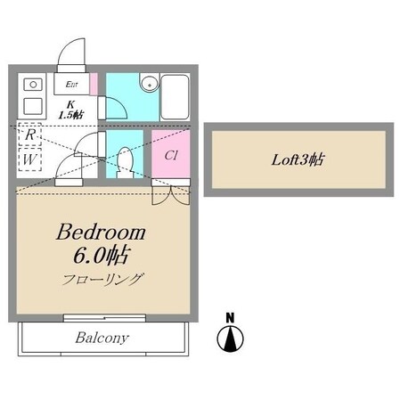 一之江駅 徒歩9分 2階の物件間取画像